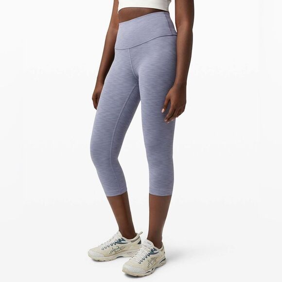 lululemon athletica Pants - Lululemon Wunder Train High-Rise Crop 21" in Heathered Peri Purple